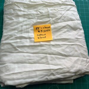 White Cotton Blend Fabric